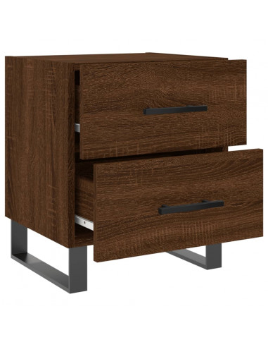 Comodini 2 pz Rovere Marrone 40x35x47,5 cm in Legno Multistrato