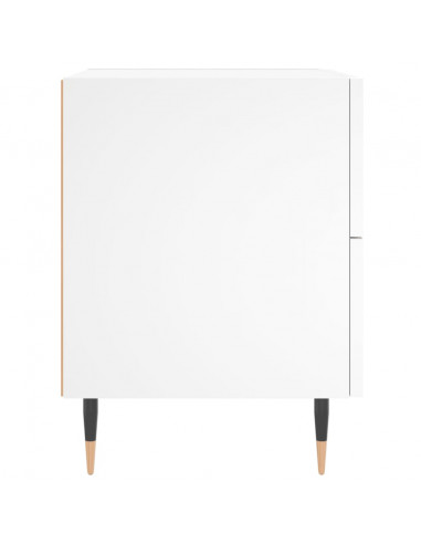 Comodino Bianco 40x35x47,5 cm in Legno Multistrato