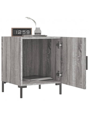 Comodino Grigio Sonoma 40x40x50 cm in Legno Multistrato