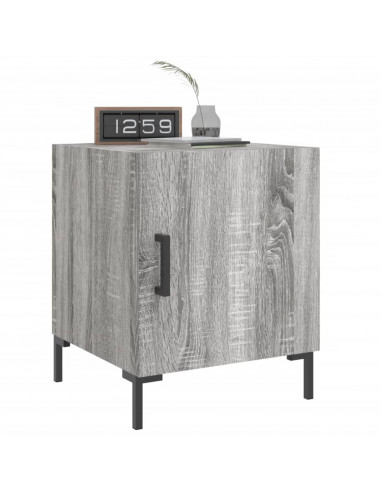 Comodino Grigio Sonoma 40x40x50 cm in Legno Multistrato