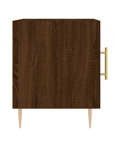 Comodino Rovere Marrone 40x40x50 cm in Legno Multistrato