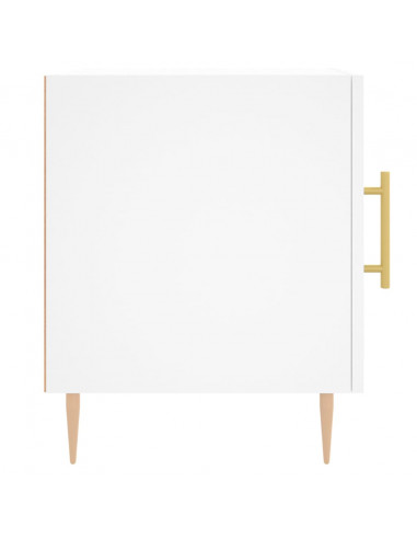 Comodino Bianco 40x40x50 cm in Legno Multistrato