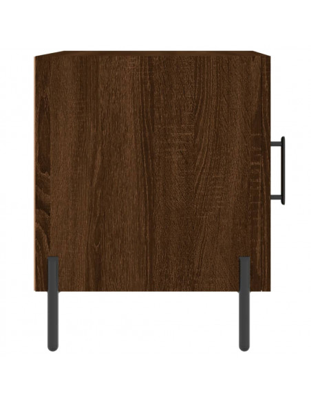 Comodino Rovere Marrone 40x40x50 cm in Legno Multistrato