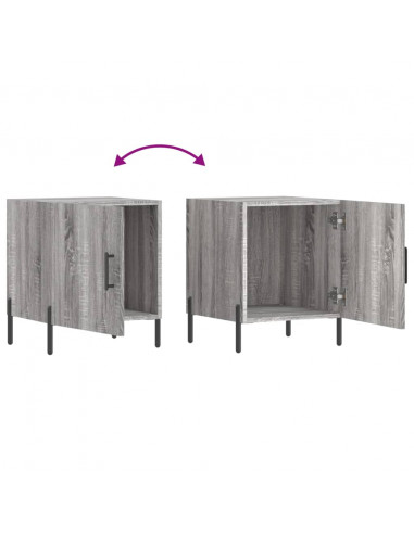 Comodino Grigio Sonoma 40x40x50 cm in Legno Multistrato