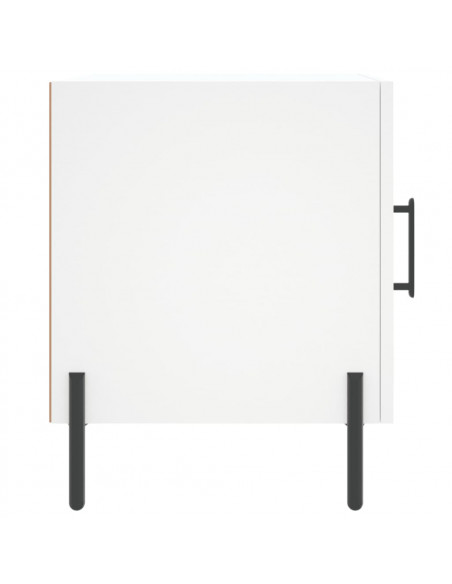 Comodino Bianco 40x40x50 cm in Legno Multistrato