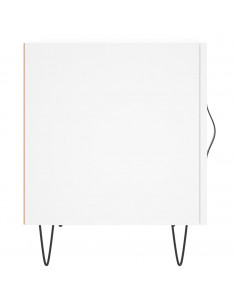 Comodino Bianco 40x40x50 cm in Legno Multistrato 2