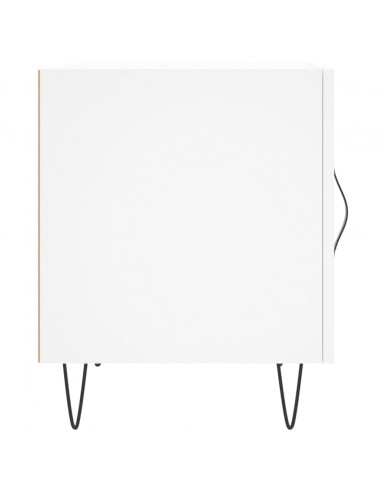 Comodino Bianco 40x40x50 cm in Legno Multistrato