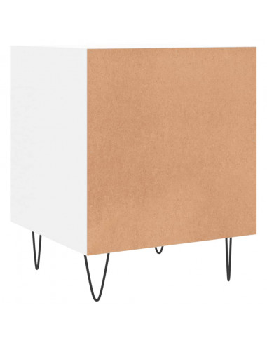 Comodino Bianco 40x40x50 cm in Legno Multistrato