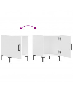 Comodino Bianco 40x40x50 cm in Legno Multistrato 2