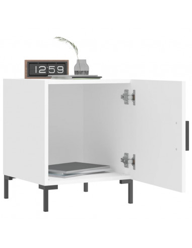 Comodino Bianco 40x40x50 cm in Legno Multistrato