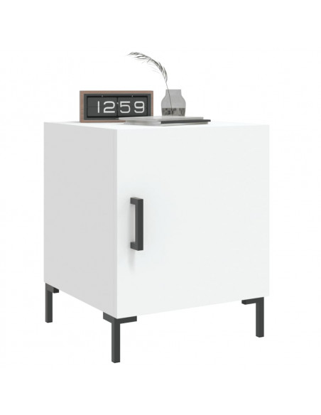 Comodino Bianco 40x40x50 cm in Legno Multistrato