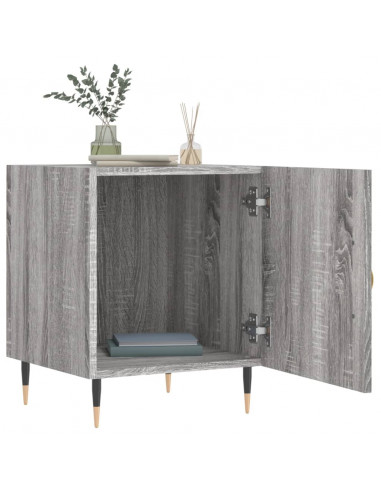 Comodino Grigio Sonoma 40x40x50 cm in Legno Multistrato