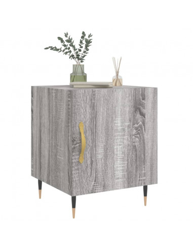 Comodino Grigio Sonoma 40x40x50 cm in Legno Multistrato