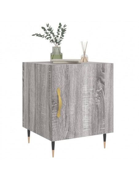 Comodino Grigio Sonoma 40x40x50 cm in Legno Multistrato