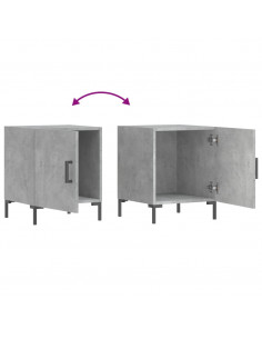 Comodino Grigio Cemento 40x40x50 cm in Legno Multistrato 2