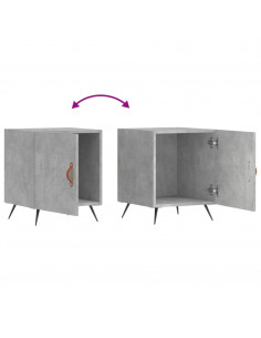 Comodino Grigio Cemento 40x40x50 cm in Legno Multistrato 2