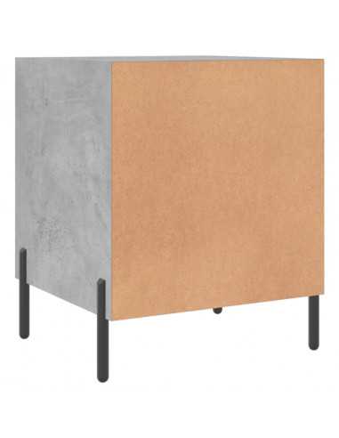 Comodino Grigio Cemento 40x40x50 cm in Legno Multistrato