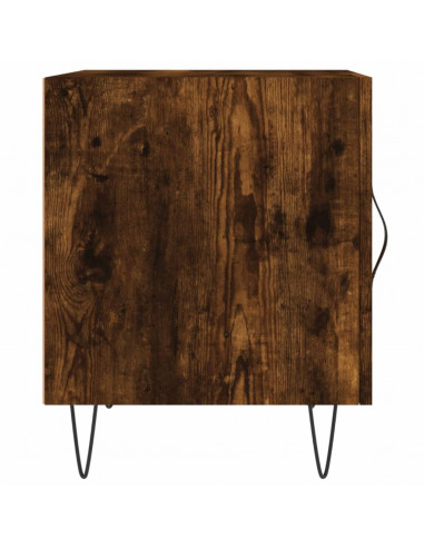 Comodino Rovere Fumo 40x40x50 cm in Legno Multistrato