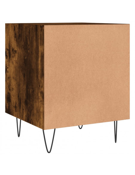 Comodino Rovere Fumo 40x40x50 cm in Legno Multistrato