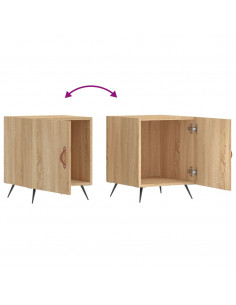 Comodino Rovere Sonoma 40x40x50 cm in Legno Multistrato 2