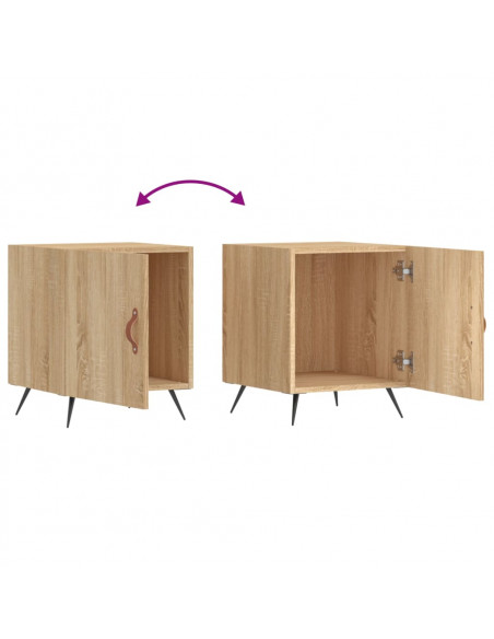 Comodino Rovere Sonoma 40x40x50 cm in Legno Multistrato
