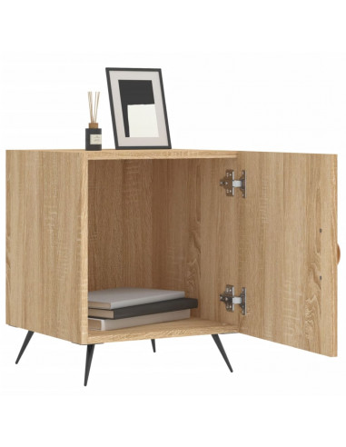 Comodino Rovere Sonoma 40x40x50 cm in Legno Multistrato