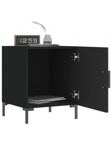 Comodino Nero 40x40x50 cm in Legno Multistrato