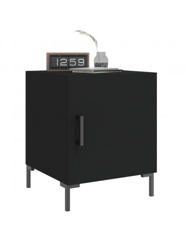 Comodino Nero 40x40x50 cm in Legno Multistrato