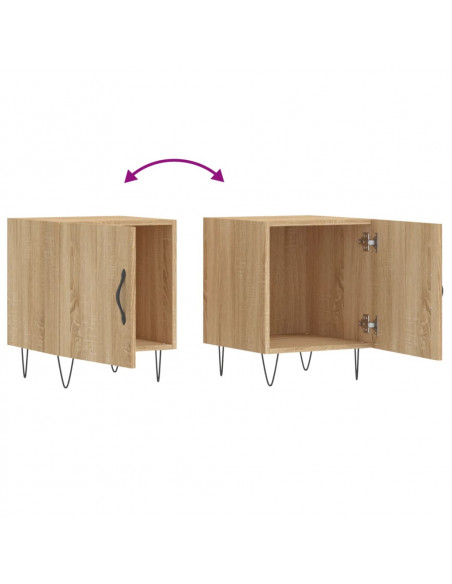 Comodino Rovere Sonoma 40x40x50 cm in Legno Multistrato