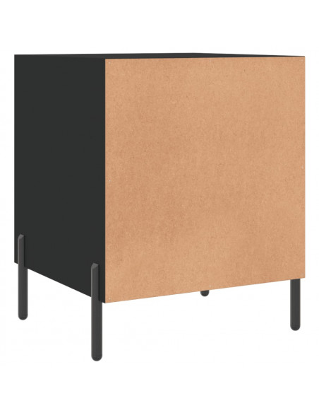 Comodino Nero 40x40x50 cm in Legno Multistrato