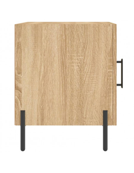 Comodino Rovere Sonoma 40x40x50 cm in Legno Multistrato