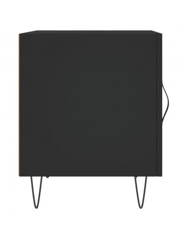 Comodino Nero 40x40x50 cm in Legno Multistrato