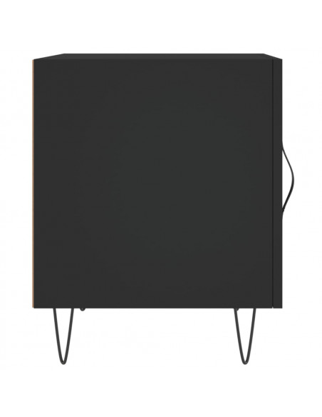 Comodino Nero 40x40x50 cm in Legno Multistrato