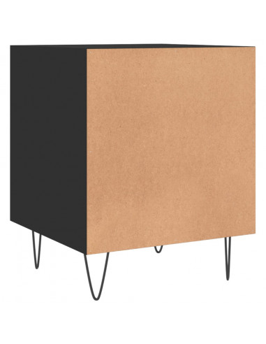 Comodino Nero 40x40x50 cm in Legno Multistrato