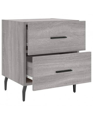 Comodini 2 pz Grigio Sonoma 40x35x47,5 cm in Legno Multistrato