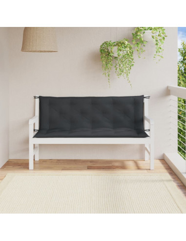 Cuscini Panca Giardino 2pz Antracite Mélange 150x50x7cm Tessuto