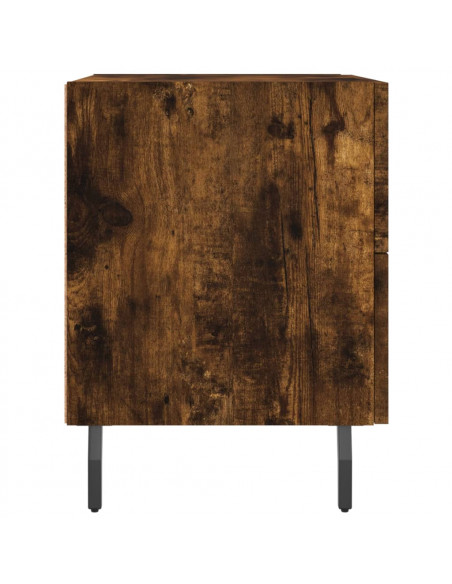 Comodini 2 pz Rovere Fumo 40x35x47,5 cm in Legno Multistrato