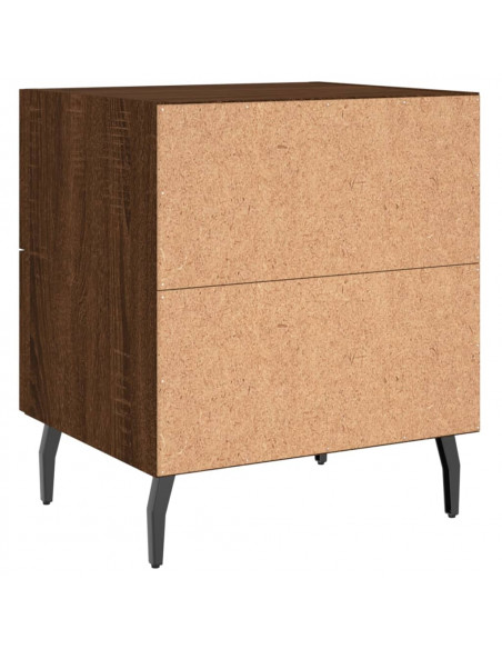 Comodini 2 pz Rovere Marrone 40x35x47,5 cm in Legno Multistrato