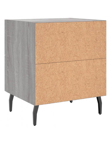 Comodino Grigio Sonoma 40x35x47,5 cm in Legno Multistrato