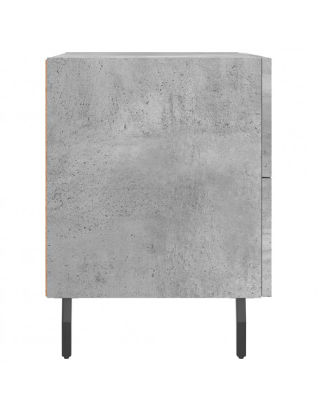 Comodino Grigio Cemento 40x35x47,5 cm in Legno Multistrato