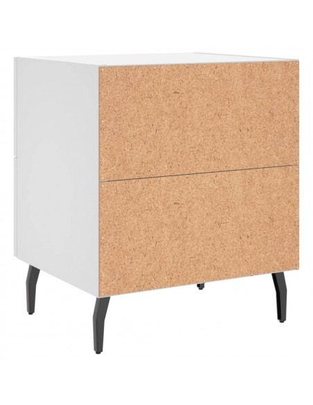 Comodini 2 pz Bianchi 40x35x47,5 cm in Legno Multistrato