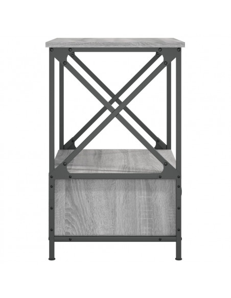 Comodino Grigio Sonoma 50x41x65 cm in Legno Multistrato