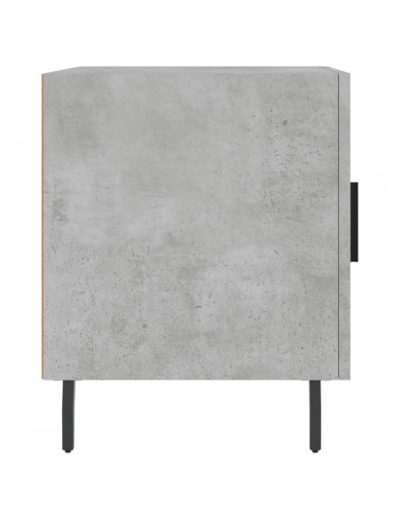 Comodino Grigio Cemento 40x40x50 cm in Legno Multistrato
