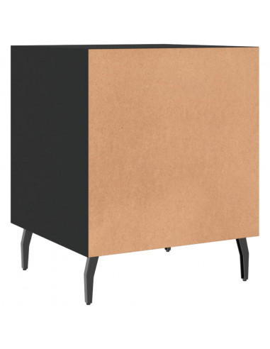 Comodino Nero 40x40x50 cm in Legno Multistrato