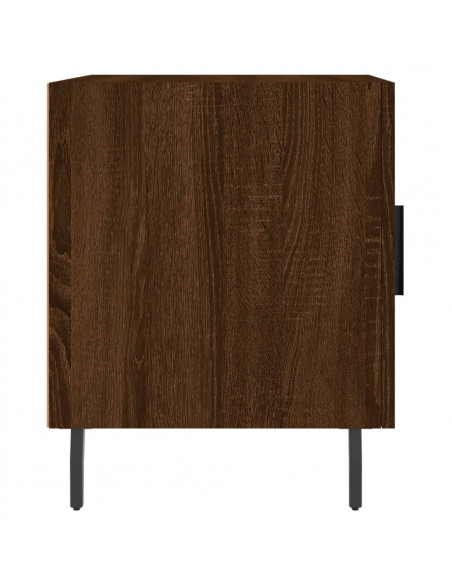 Comodino Rovere Marrone 40x40x50 cm in Legno Multistrato