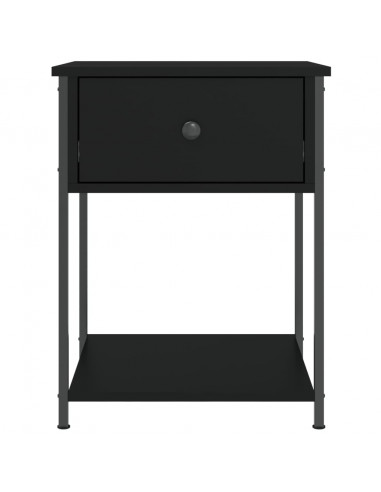 Comodini 2 pz Neri 44x45x58 cm in Legno Multistrato