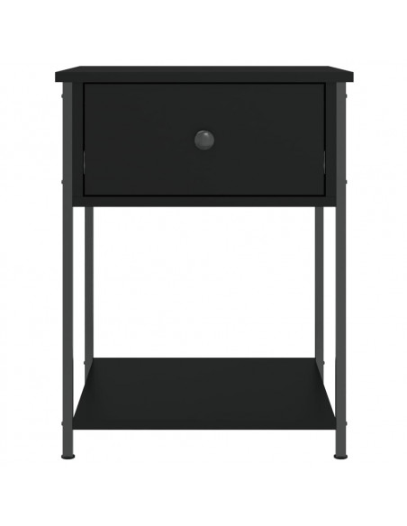 Comodini 2 pz Neri 44x45x58 cm in Legno Multistrato