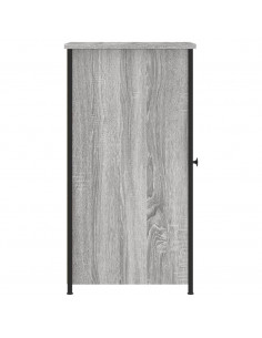 Comodino Grigio Sonoma 32x42x80 cm in Legno Multistrato 2