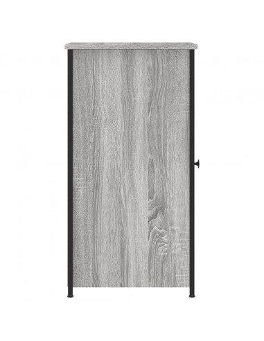 Comodino Grigio Sonoma 32x42x80 cm in Legno Multistrato