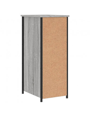 Comodino Grigio Sonoma 32x42x80 cm in Legno Multistrato